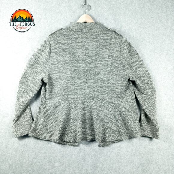 Lane Bryant Captain Jacket Gray Cotton Blend Button Front Women's Plus Size 16 - Picture 2 of 15